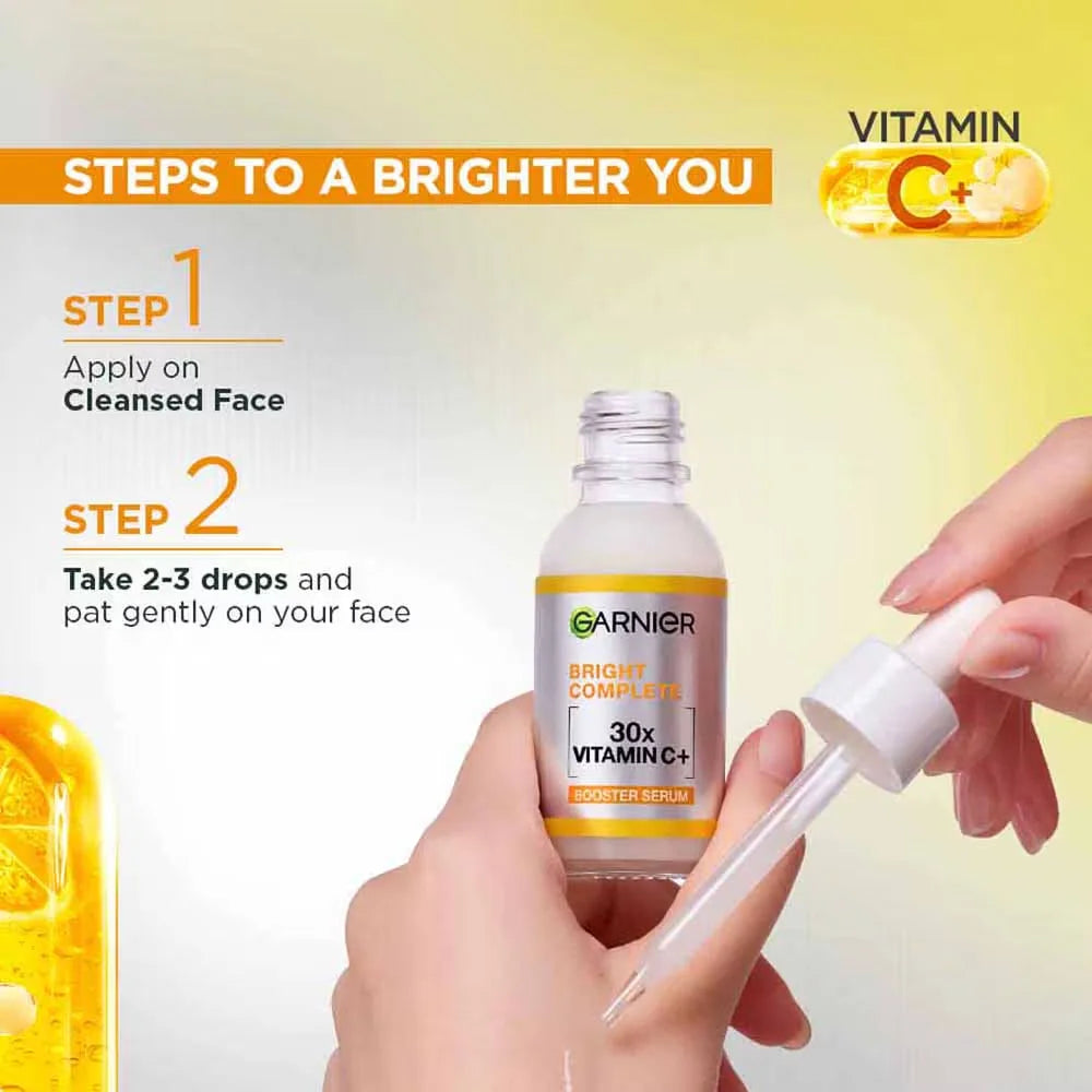Garnier Sérum Facial Vitamina C 30ml | Ilumina, Unifica e Hidrata la Piel