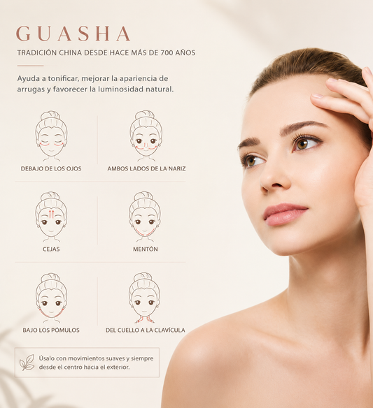 Gua Sha de Piedra Natural para Masaje Facial