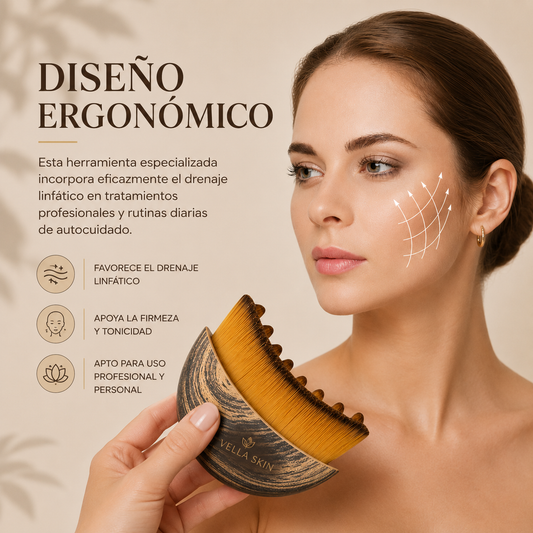 Cepillo de Drenaje Linfático Facial Reafirmante