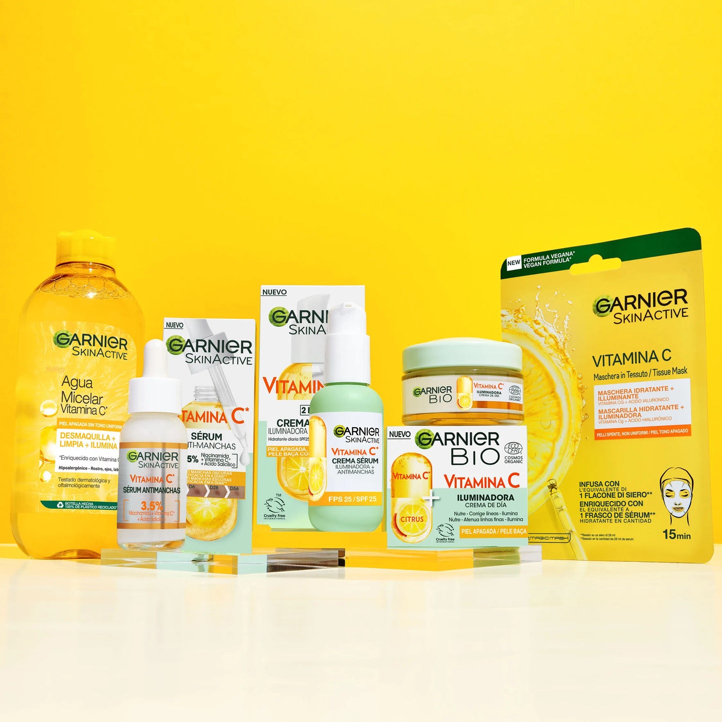 Garnier Mascarilla Facial de Vitamina C y Ácido Hialurónico – Hidratación & Luminosidad