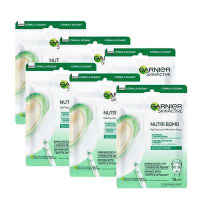 Garnier Mascarilla Facial Nutritiva con Leche de Almendras y Ácido Hialurónico