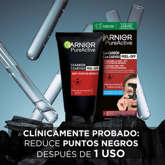Garnier Mascarilla Peel-Off Anti Puntos Negros 3 x 50 ml