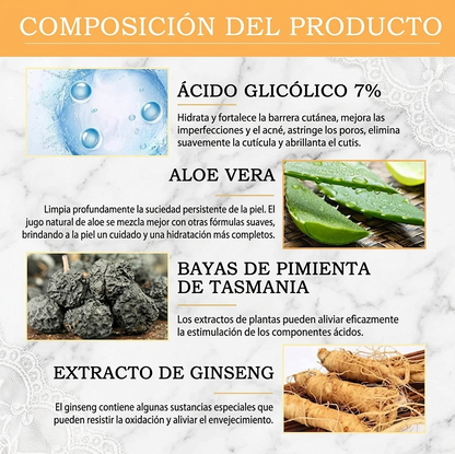 Tónico Facial con Ácido Glicólico 7% – 100 ml