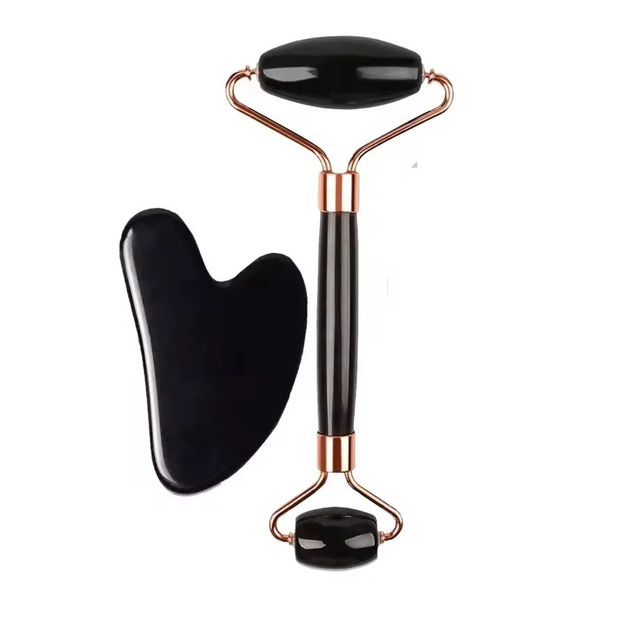 Set de Rodillo Facial y Gua Sha de Masaje