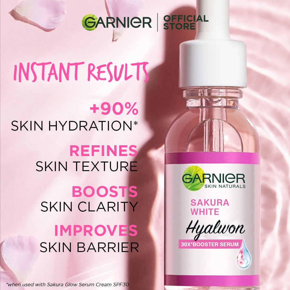 Garnier Sérum Sakura Glow con Ácido Hialurónico – Hidratante e Iluminador
