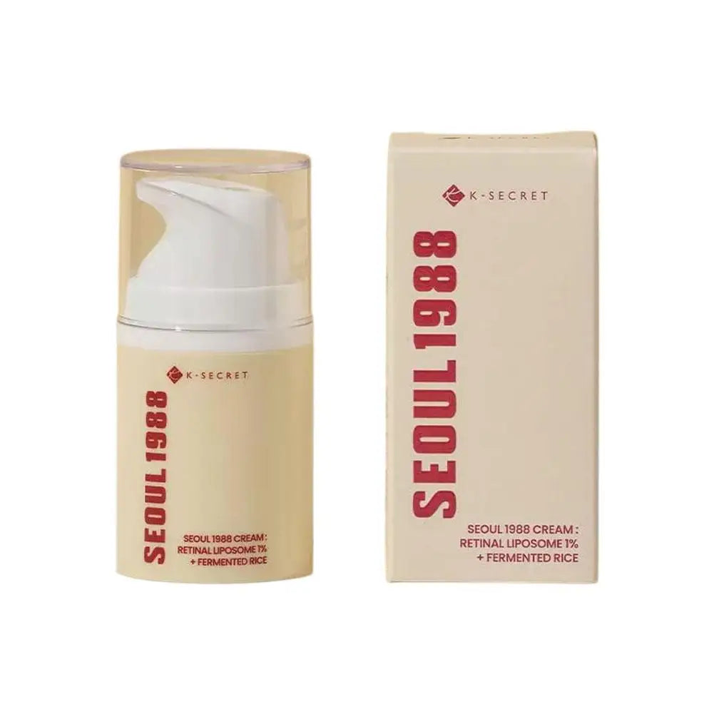 Seoul 1988 Retinol Ginseng Eye Cream & Face Serum Set - Firming Anti-Wrinkle Brightening Moisturizing Korean Skin Care