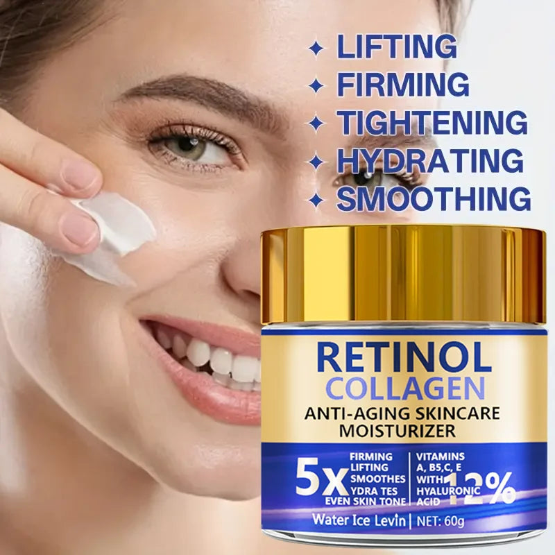 Crema Facial Reafirmante con Retinol, Colágeno y Ácido Hialurónico