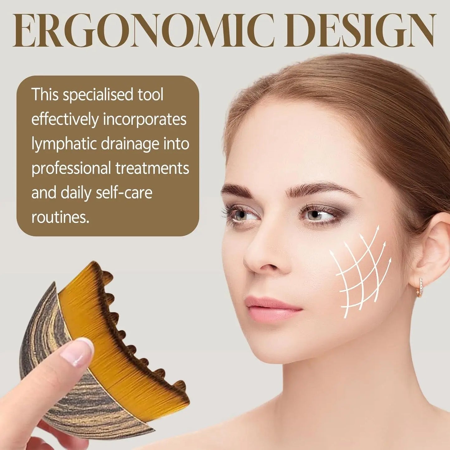 Cepillo de Drenaje Linfático Facial Reafirmante