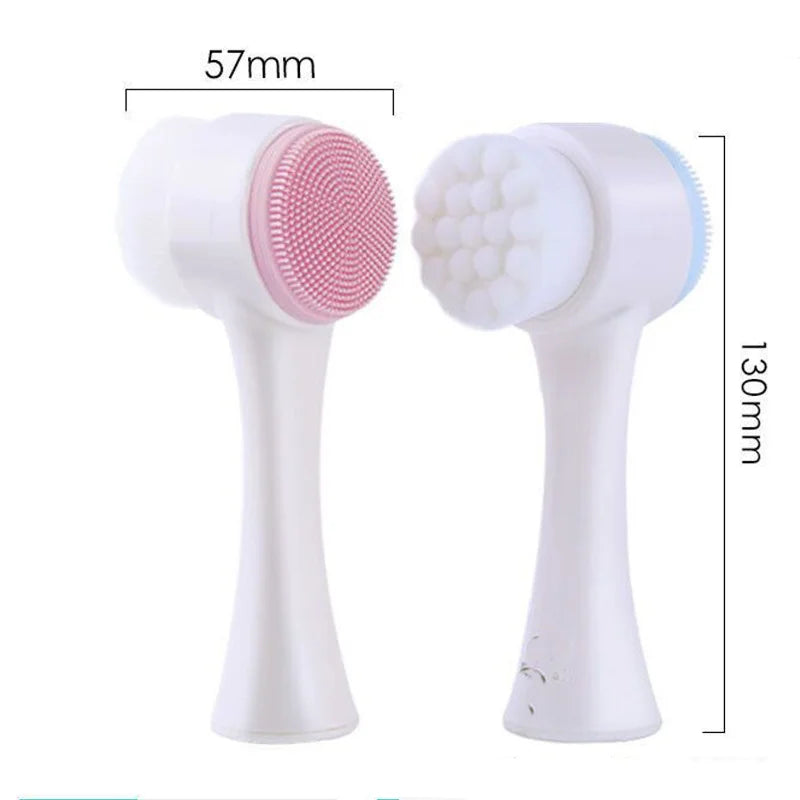 Cepillo Facial de Silicona 3D de Doble Cara