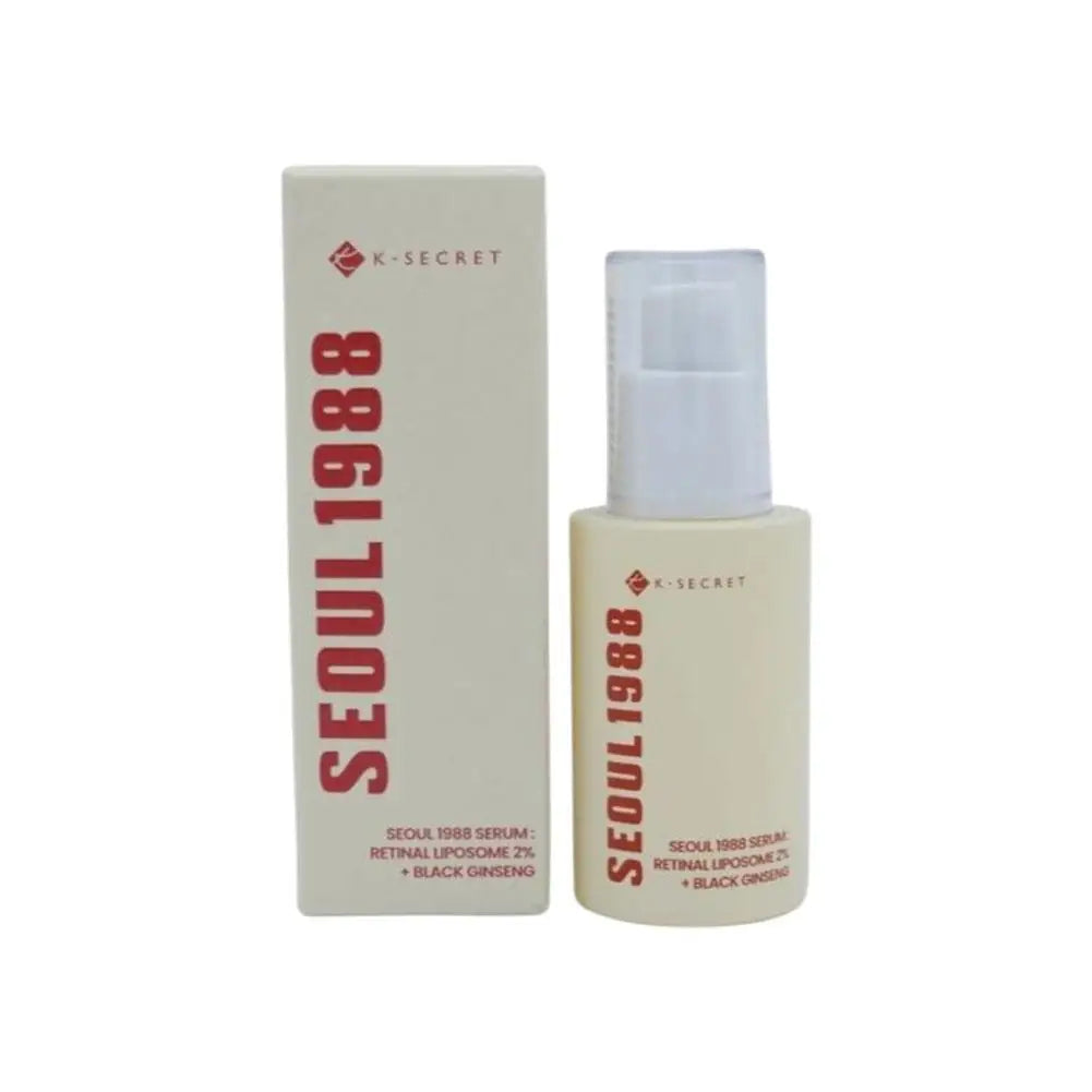 Seoul 1988 Retinol Ginseng Eye Cream & Face Serum Set - Firming Anti-Wrinkle Brightening Moisturizing Korean Skin Care